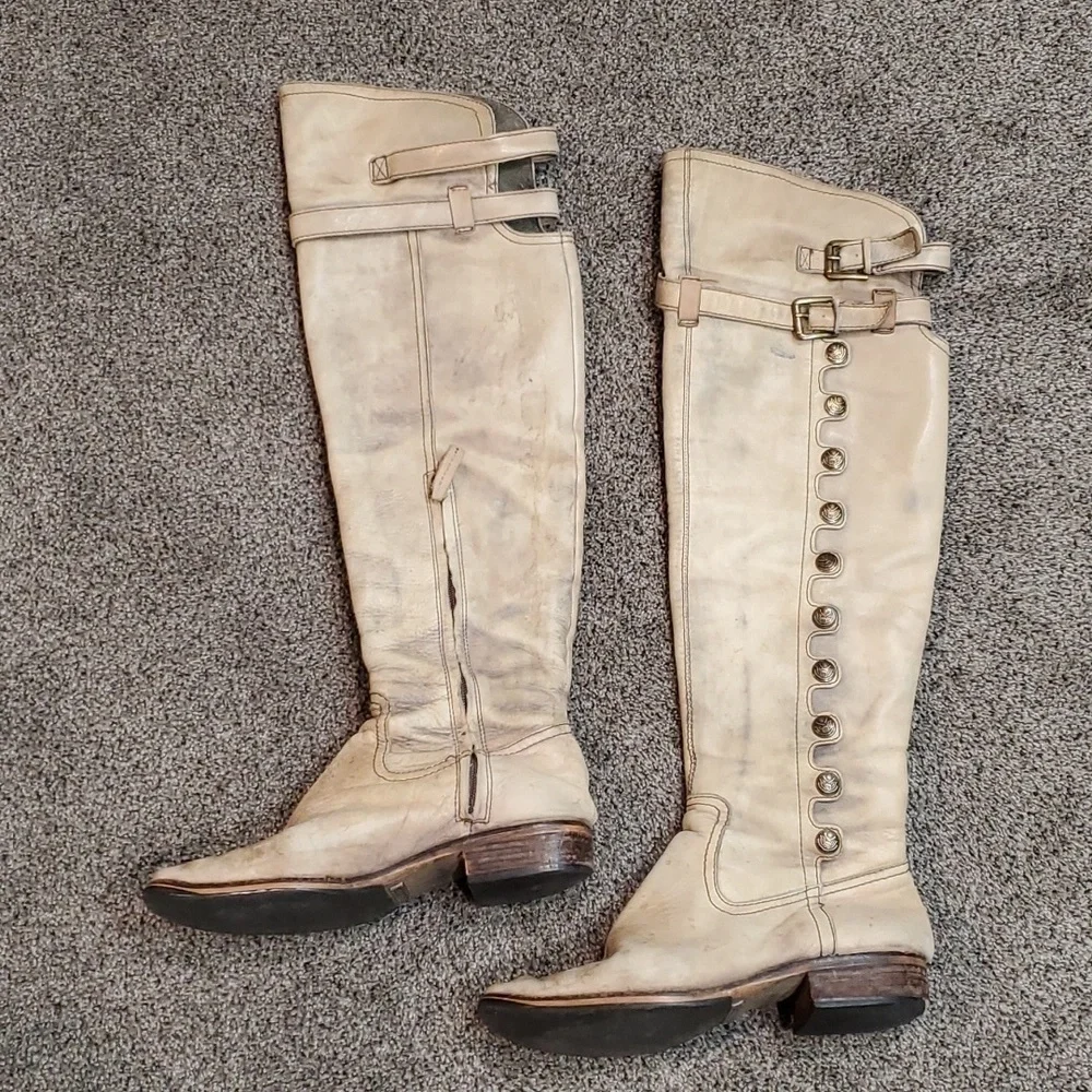 Sam Edelman Womens Pierce Over The knee Distressed leather riding sz 8.5M